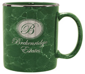 659-11 oz. Green Marble Mug