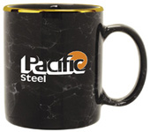 660-11 oz. Black Marble Mug