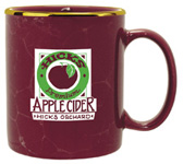 663-11 oz. Maroon Marble Mug