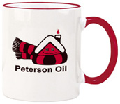 773-11 oz. Red Duo-Tone Mug