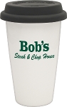 9982-Double Wall White e.Ssential Cup w/Black Lid