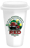 GA9980-Sublimated Double Wall Ceramic Cup w/White Lid