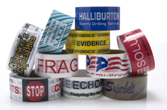 Printed Packaging Tape, printed packing tape, custom printed box tape, tape printers